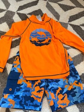 Size 5 Bathing Suit and Rash Guard